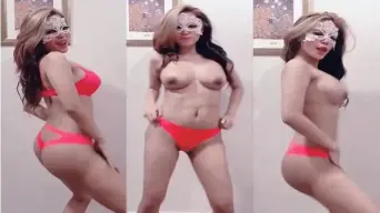 Tante Toge Bikini Pink Ebot Video by Indo18