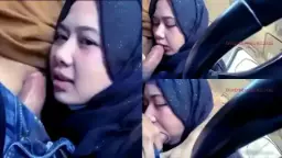 Jilbab Cantik Viral Sepong Kontol Dimobil Video by BOKEPSIN