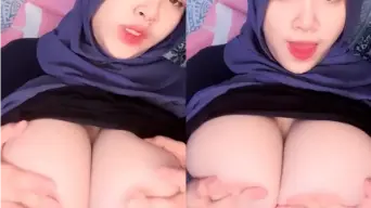 Kerudung Ungu Toket Super Gede Video by BOKEPSIN